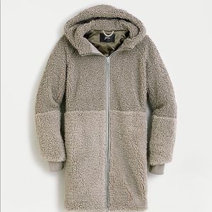 NWT Jcrew Mixed Teddy Sherpa Coat - size XXS